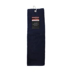 Tri-Fold Velour Towel Navy