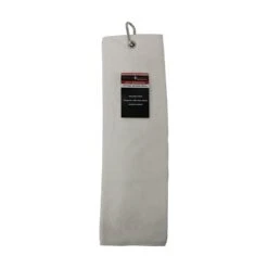Tri-Fold Velour Towel White