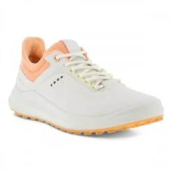 ECCO W GOLF CORE GOLF SHOE - WHITE/PEACH NECTAR
