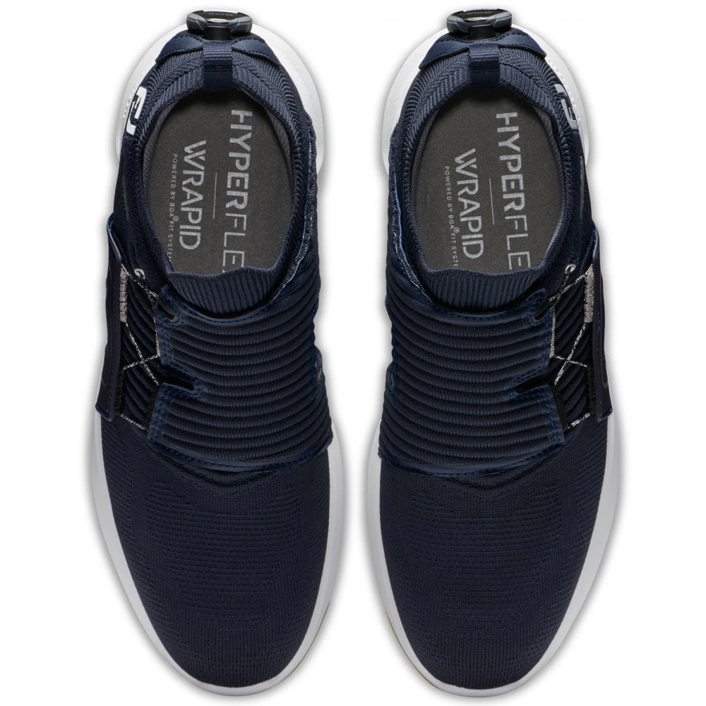 FootJoy 2022 Mens Hyperflex BOA Golf Shoes - Navy/White - Image 4