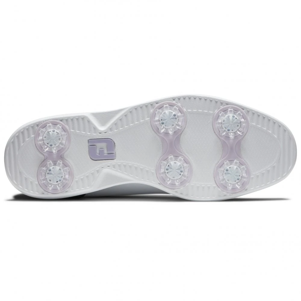 FootJoy 2022 Womens FJ Traditions Golf Shoes - White/Navy - Image 3