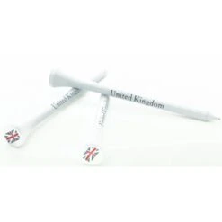 20 United Kingdom Patriotic Wooden 55mm 2 1/8 Golf Tees