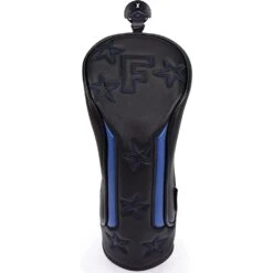Big Teeth Black & Blue Star PU Leather Fairway Headcover