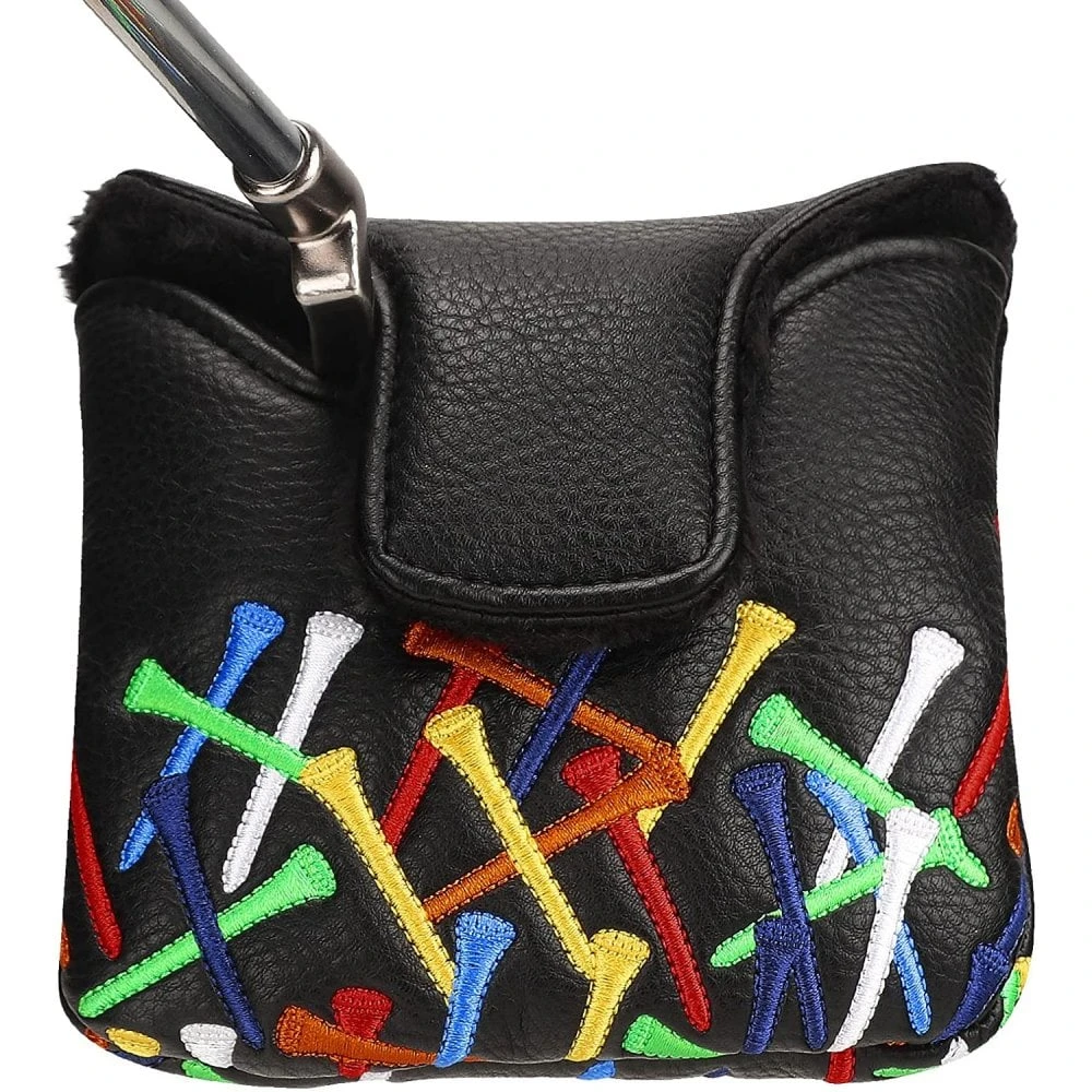 Black PU Colour Golf Tees Spider Mallet Putter Headcover - Image 2