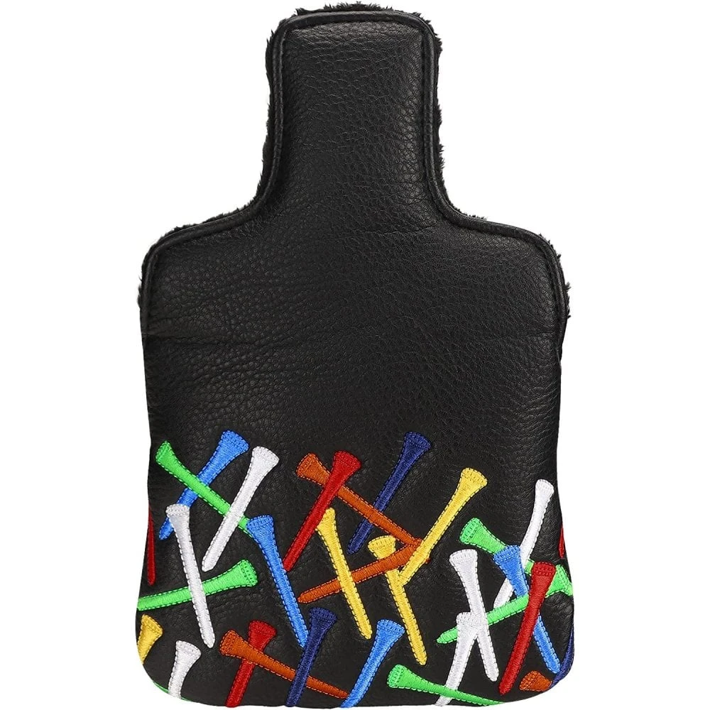 Black PU Colour Golf Tees Spider Mallet Putter Headcover - Image 3