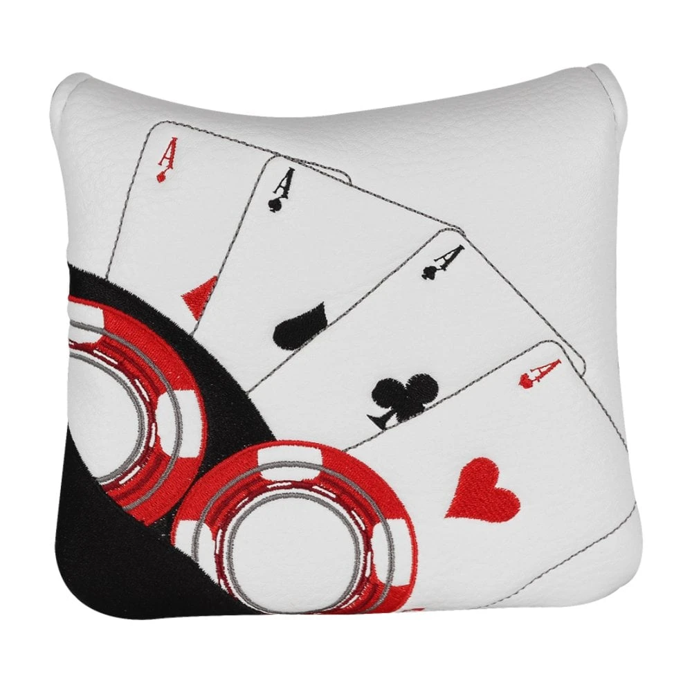 Black/White Poker Chips Magnetic Spider Mallet Putter Cover