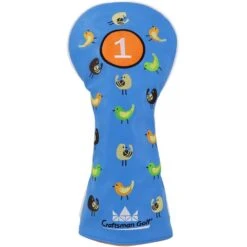 Craftsman Golf Blue Bird PU Leather Driver Novelty Headcover