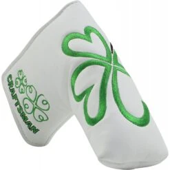 Craftsman White Lucky 4 Leaf Clover Blade Putter Headcover