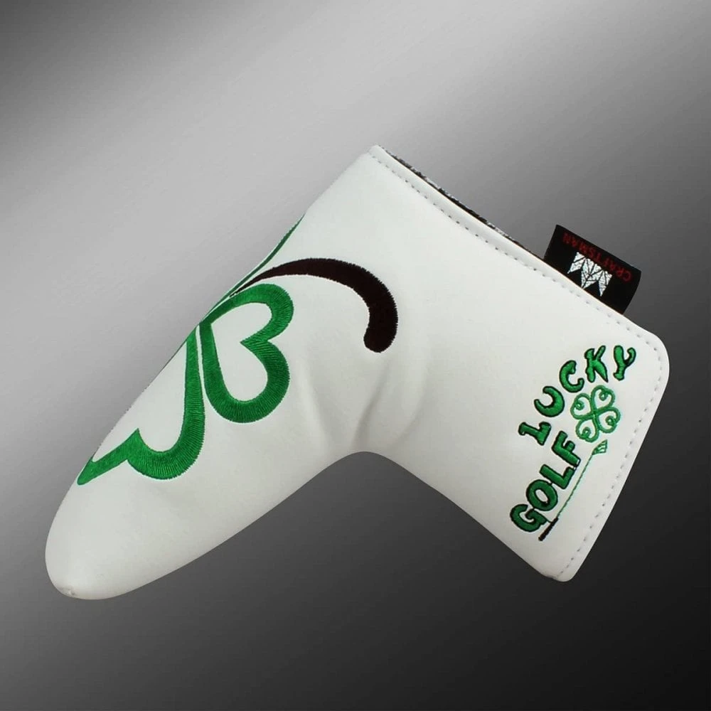 Craftsman White Lucky 4 Leaf Clover Blade Putter Headcover - Image 2