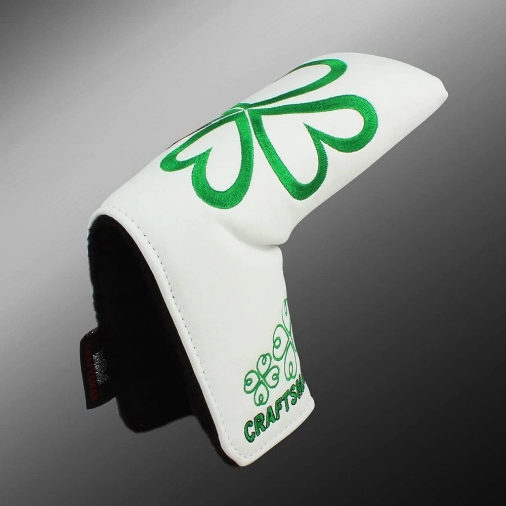 Craftsman White Lucky 4 Leaf Clover Blade Putter Headcover - Image 3