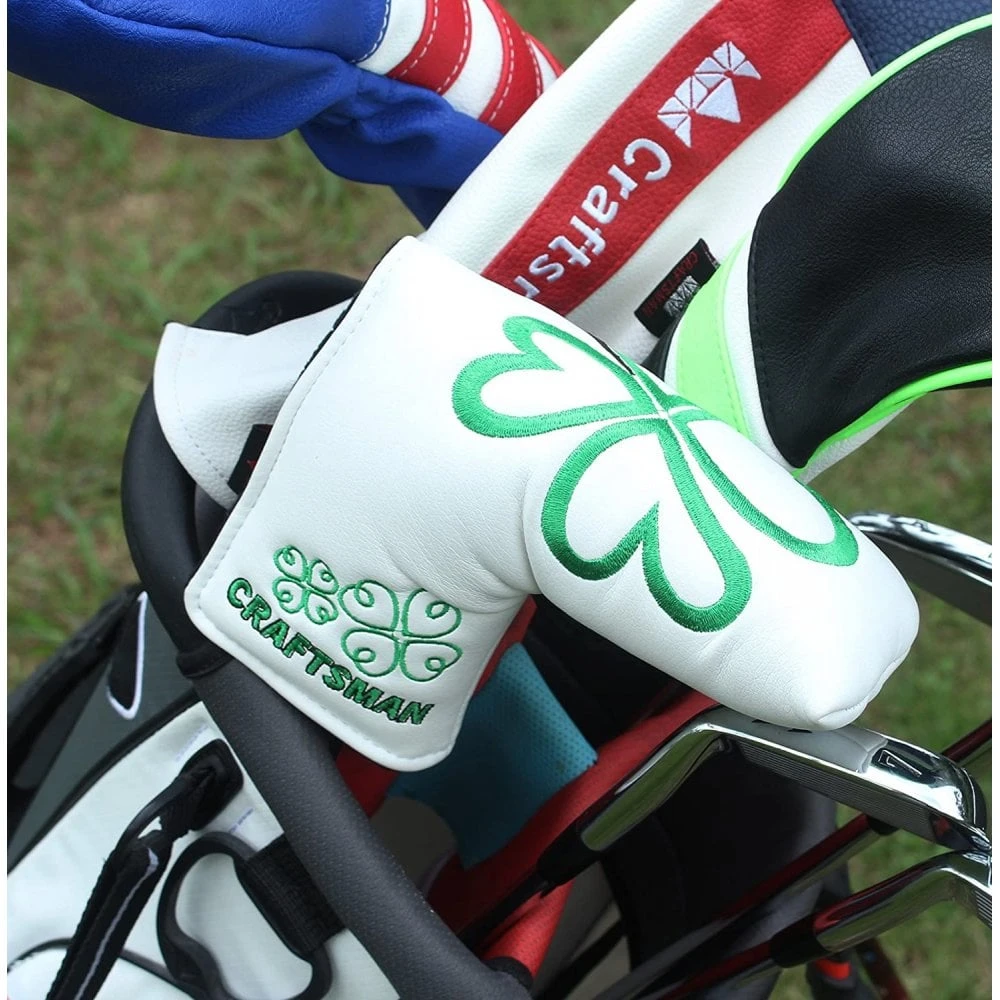 Craftsman White Lucky 4 Leaf Clover Blade Putter Headcover - Image 5