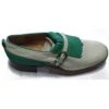 Italian Leather Golf Shoe Cattolic - Green/White
