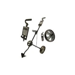 1.0 Black/Gunmetal 2 Wheel Pull Golf Trolley