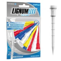 Masters Lignum Tee 2 3/4in Pk 12 Mix Colours