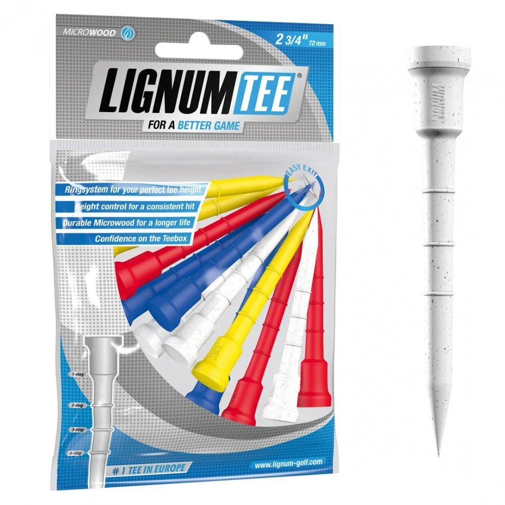Masters Lignum Tee 2 3/4in Pk 12 Mix Colours