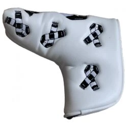 PRG Golf Football Scarf Black/White Headcover - Blade Putter