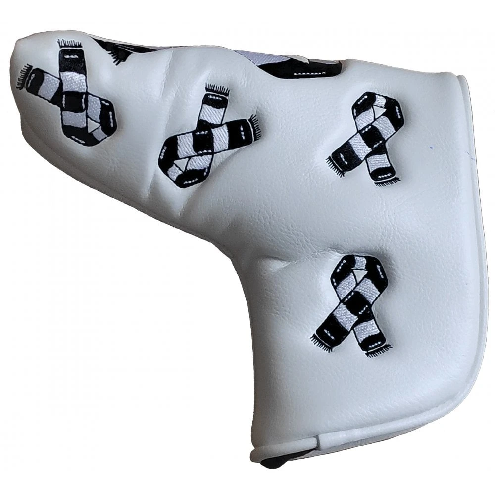 PRG Golf Football Scarf Black/White Headcover - Blade Putter