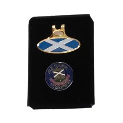 Home Of Golf St Andrews Box - Saltire Hat Clip & Coin
