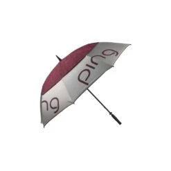 Ping LADIES DBL CNPY UMBRELLA - SILVER/GARNET MR CAMO