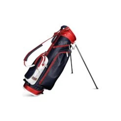 Sun Mountain Leather Stand Bag Navy/White/Red