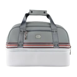 Sun Mountain Sonnenalp Mid Stripe Boston Bag White-Cadet-Brick