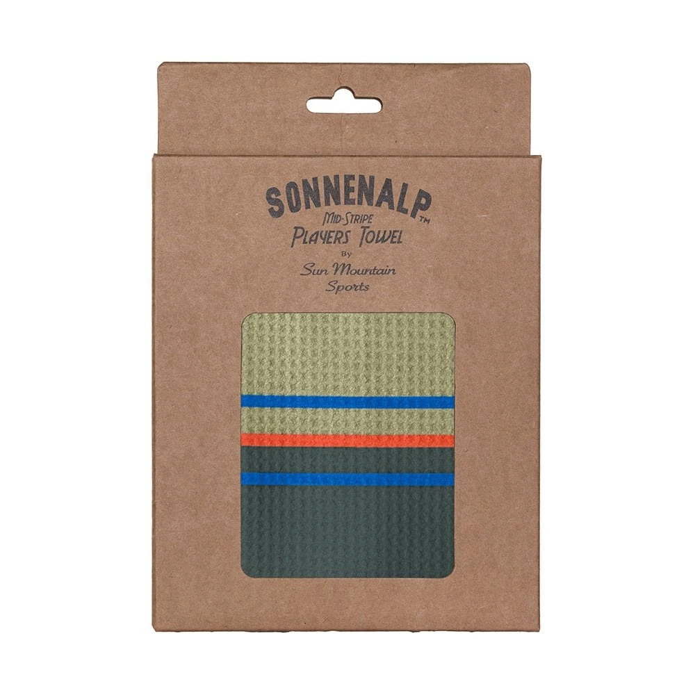 Sun Mountain Sonnenalp Mid Stripe Towel Loden-Moss-Inferno - Image 2