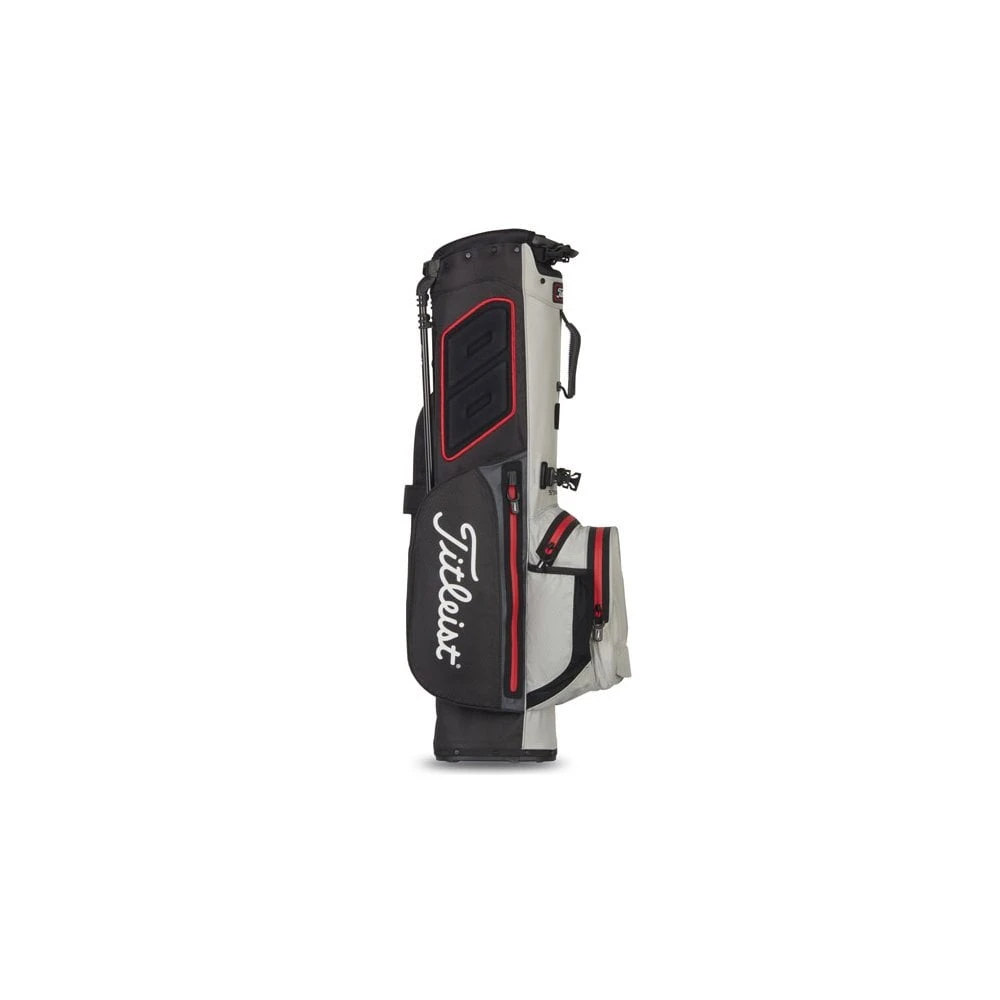 Titleist StaDry Player 4 Stand Golf Bag - BLK/GREY/RED - Image 2
