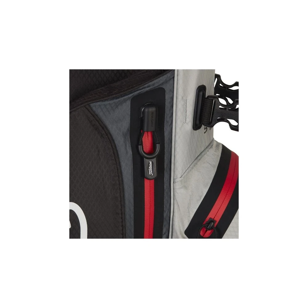 Titleist StaDry Player 4 Stand Golf Bag - BLK/GREY/RED - Image 3