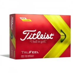 Titleist Titlesit TrueFeel Yellow Golf Balls- Personalised Logo Or Text